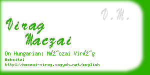 virag maczai business card